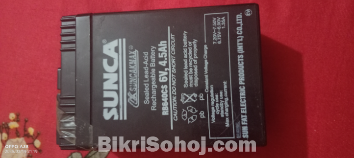 Sunca 6v battery